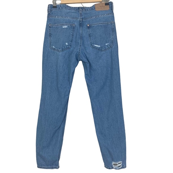 H&M &Denim Women’s Distressed Denim Button Fly Jeans Light Blue Wash Size 4 - Picture 2 of 16